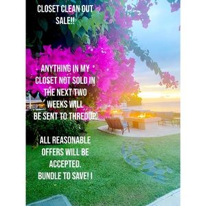 Closet clear out sale